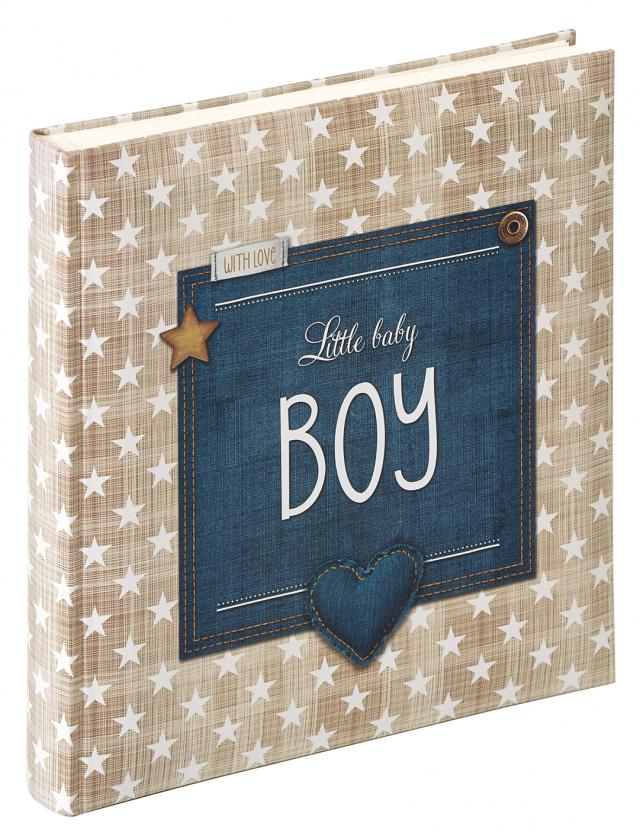 Little Babyalbum Boy Blå - 28x30,5 cm (50 Hvide sider / 25 blade)