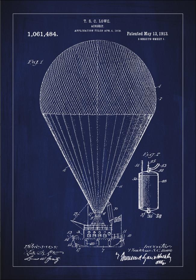 Patenttegning - Luftskib - Bl Plakat
