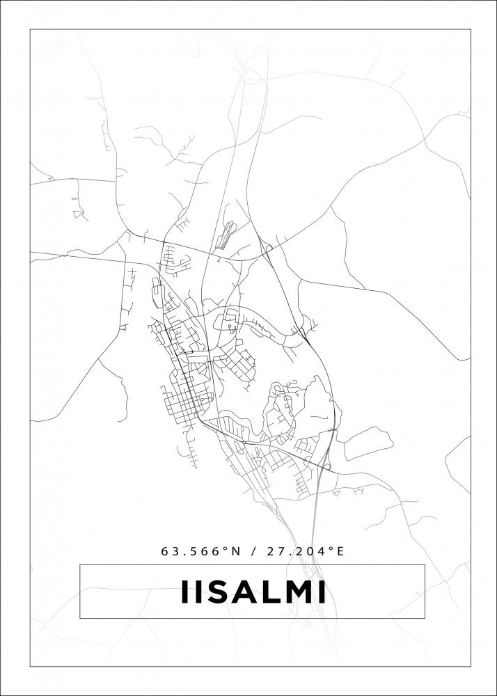 Kort - Iisalmi - Hvid Plakat
