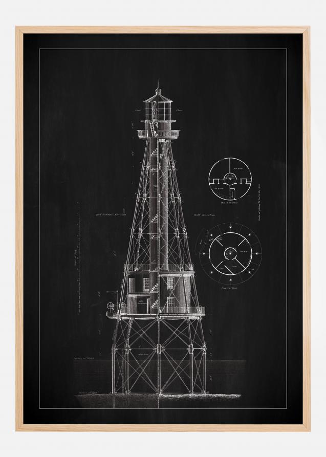 Griffelbillede - Fyr - Ship Shoal Lighthouse Plakat