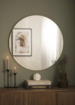 KAILA Round Mirror - Thin Brass 80 cm 