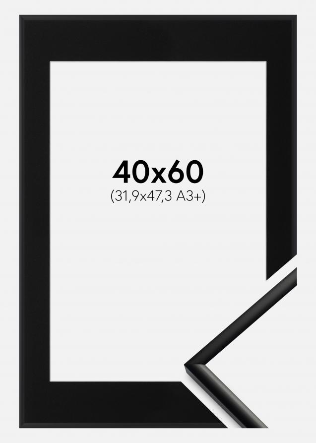 Ramme New Lifestyle Mat Sort 40x60 cm - Passepartout Sort 32,9x48,3 cm (A3+)