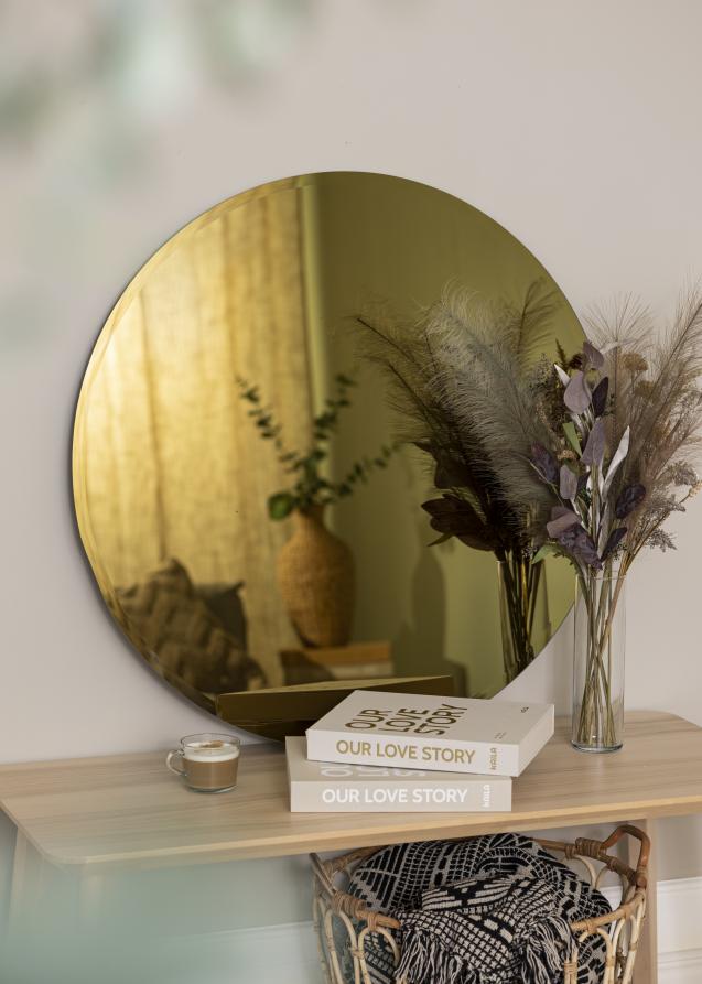 KAILA Rundt Spejl Gold Deluxe 90 cm Ø
