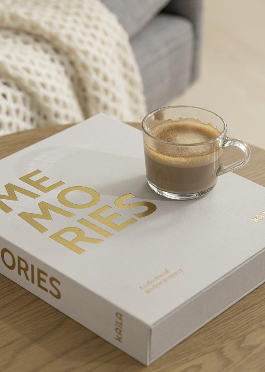 KAILA MEMORIES Cream - Coffee Table Photo Album (60 Sorte Sider / 30 Blade)