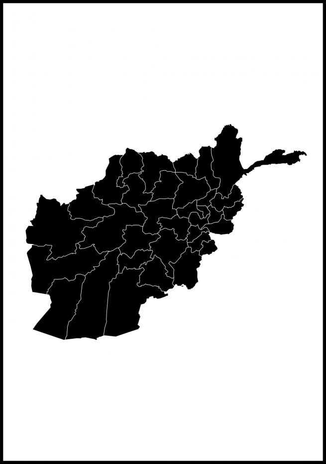 Map Afghanistan Black