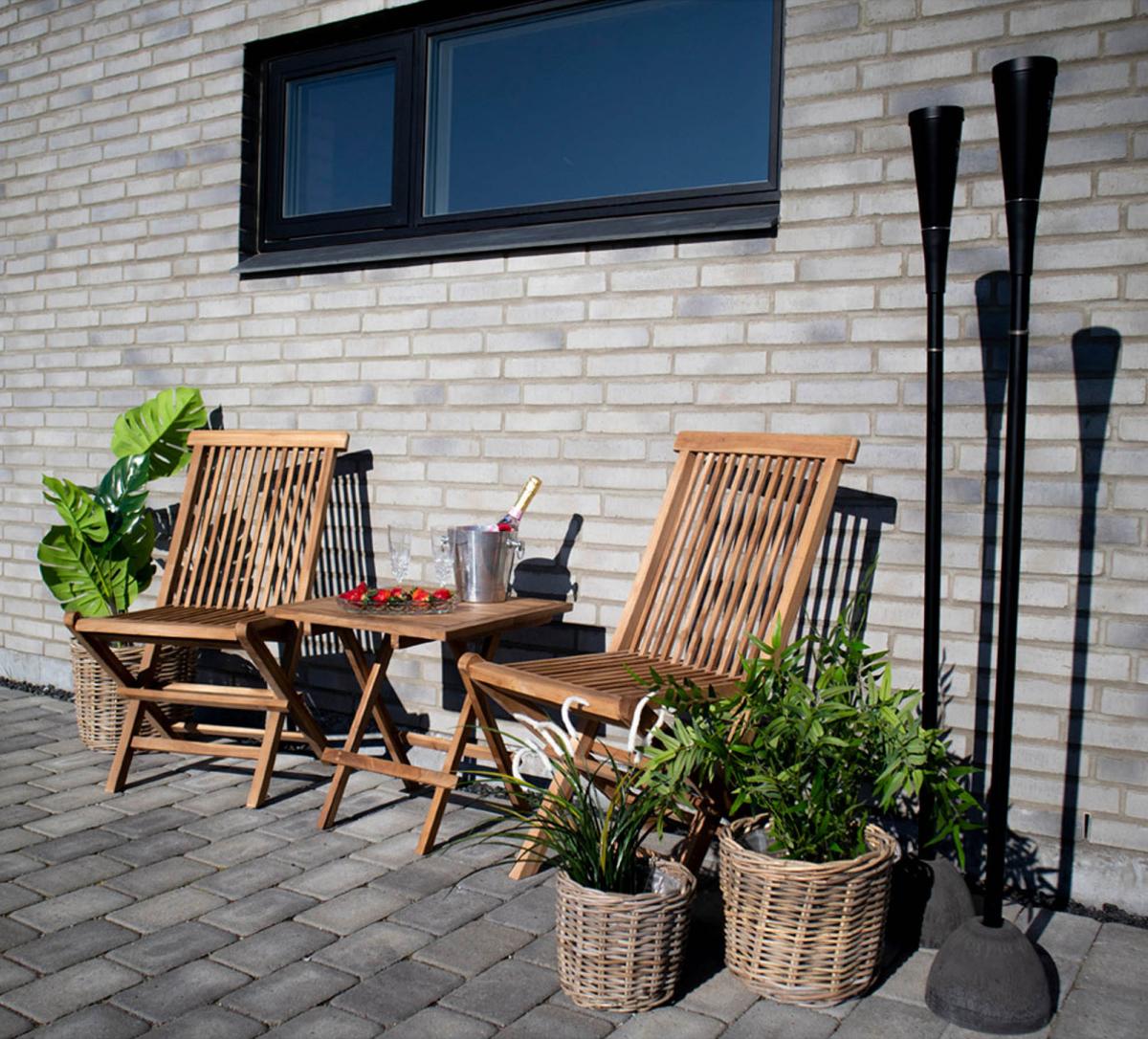 Sidebord Bilbao 50x50 cm - Teak