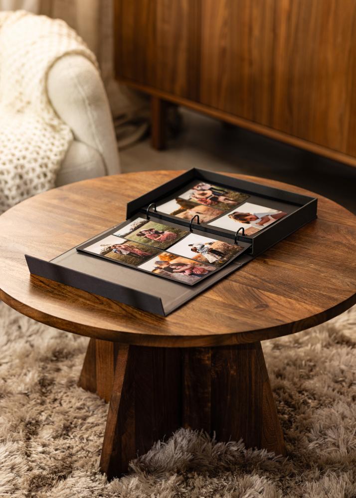 KAILA OUR LOVE STORY Black - Coffee Table Photo Album (60 Sorte Sider)