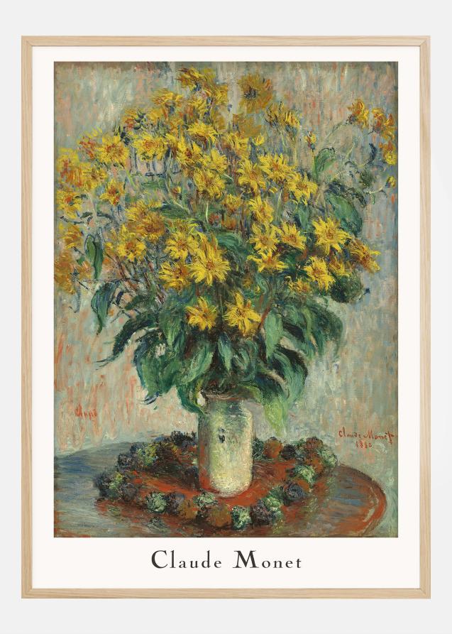 Claude Monet -Jerusalem Artichoke Flowers Plakat