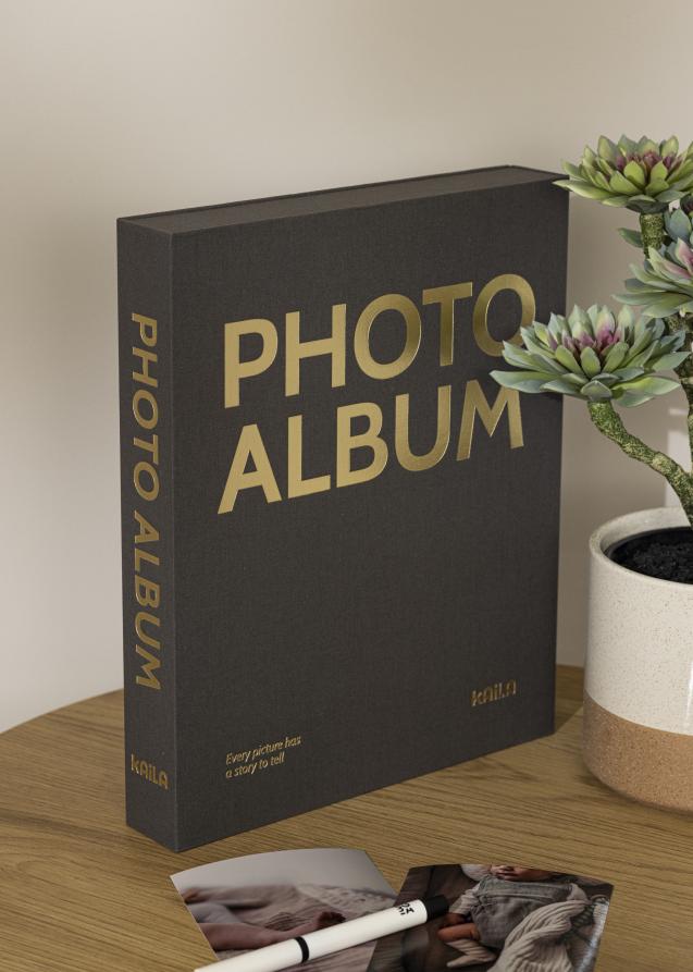KAILA PHOTO ALBUM Black - Coffee Table Photo Album (60 Sorte Sider / 30 Blade)