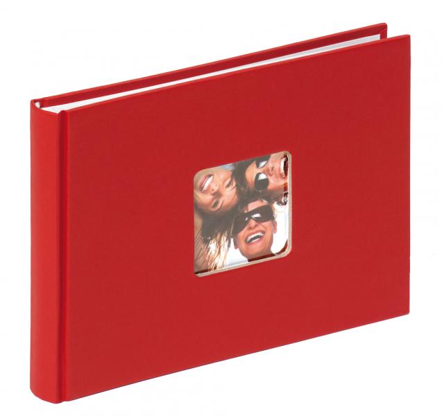 Fun Album rød - 22x16 cm (40 Hvide sider / 20 blade)