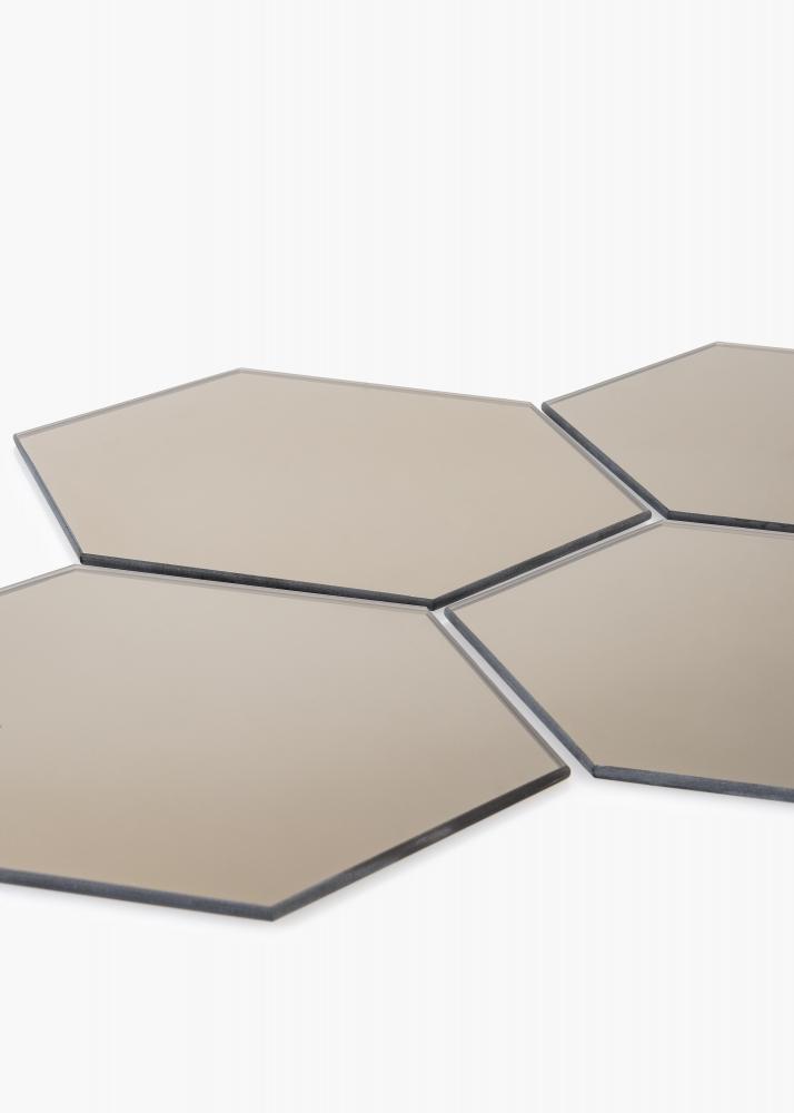 KAILA Spejl Hexagon Dark Bronze 18x21 cm - 5-pak