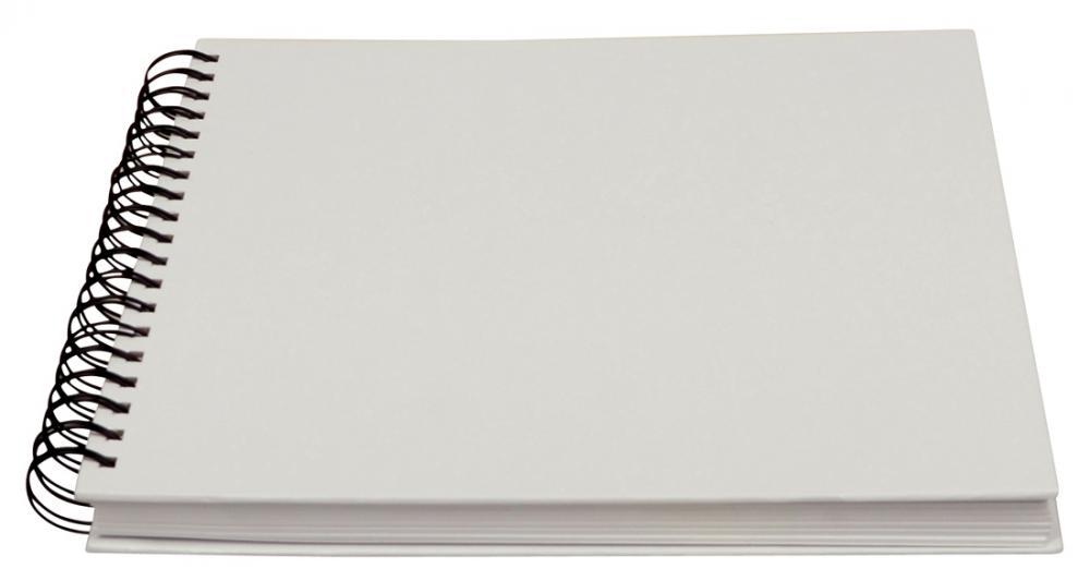 Kvadratisk Spiralfotoalbum Hvid - 25x25 cm (80 Hvide sider / 40 ark)