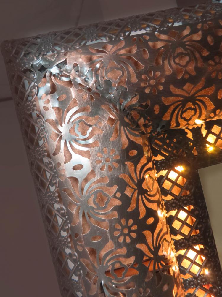 Spejl Marrakesh Rectangular LED Metal Bronze 74x94 cm