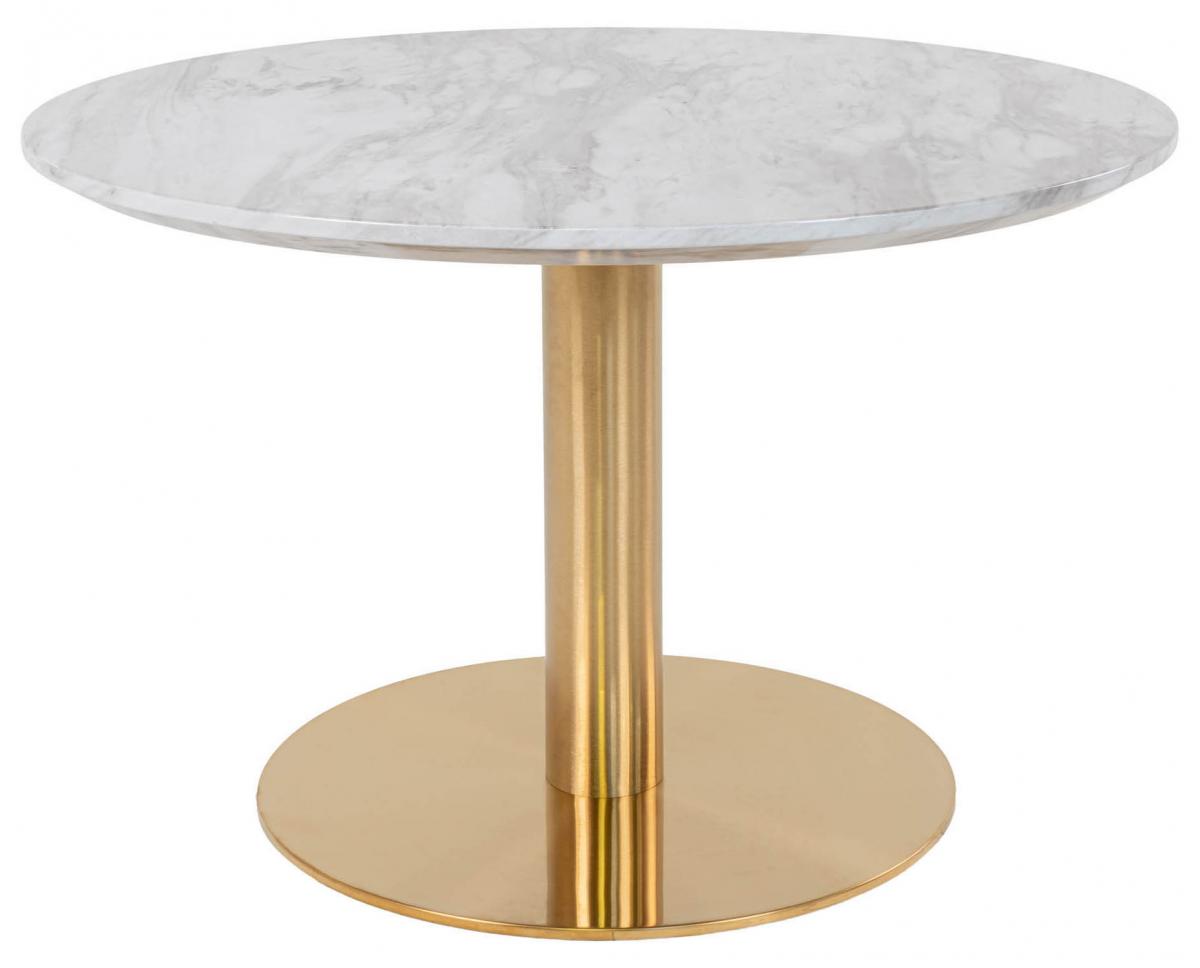 Sofabord Bolzano 70x70 cm - Marmor/Messing
