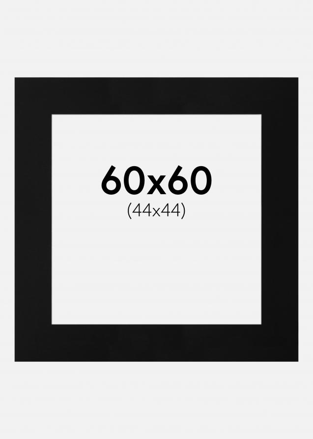 Passepartout Sort Standard (Hvid Kerne) 60x60 cm (44x44)
