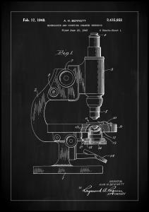 Patent Print - Microscope - Black Plakat