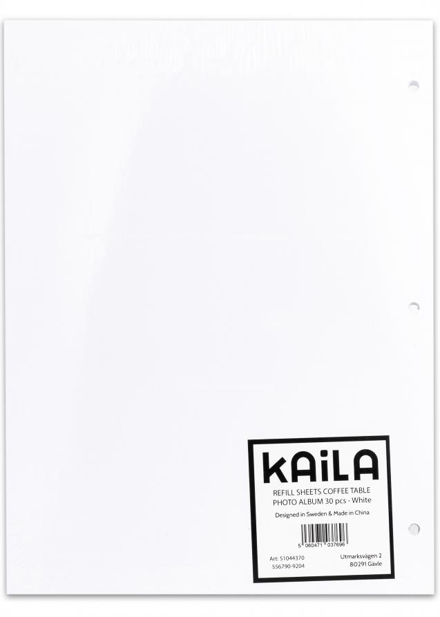 KAILA Refill Sheets - Coffee Table Photo Album 30 pcs - White