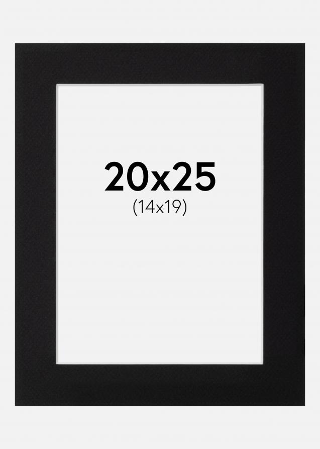 Passepartout Sort Standard (Hvid kerne) 20x25 cm (14x19)