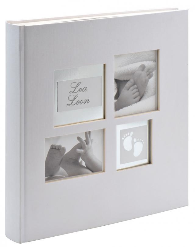 Little Foot Album grå-hvid - 28x30,5 cm (60 Hvide sider / 30 blade)