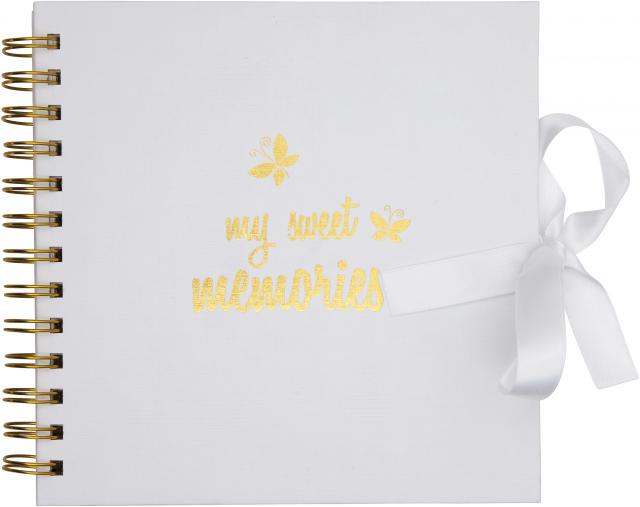 Sweet Memories Hvid - 18x18 cm (48 hvide sider / 24 blade)
