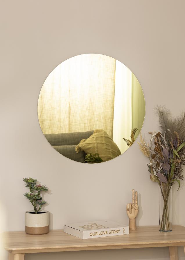 Spejl Crystal Yellow 70 cm Ø