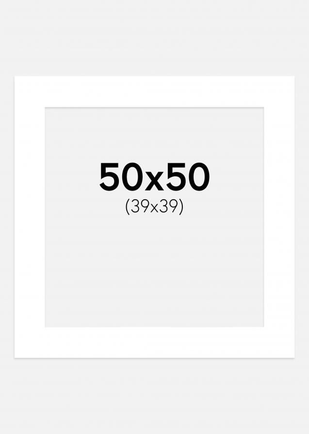 Passepartout Superhvid (Hvid Kerne) 50x50 cm (39x39 cm)