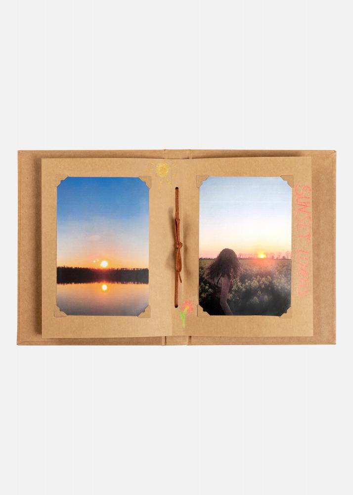 Pac Mini Album Brun - 13,5x18,5 cm (12 Brune sider / 6 ark)