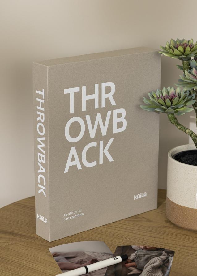 KAILA THROWBACK Dark Greige - Coffee Table Photo Album (60 Sorte Sider)