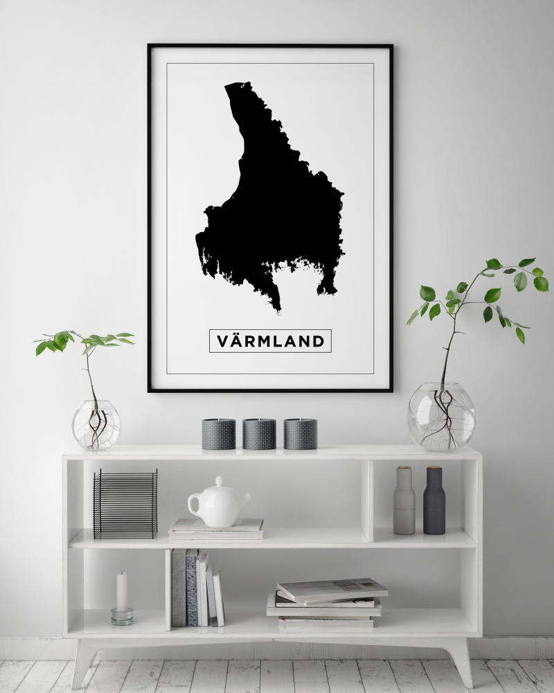 Kort - Vrmland - Hvid Plakat