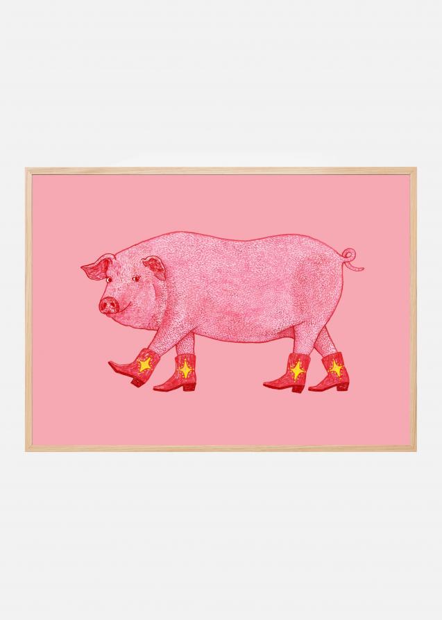 Marjorie the Cowgirl Pig Plakat