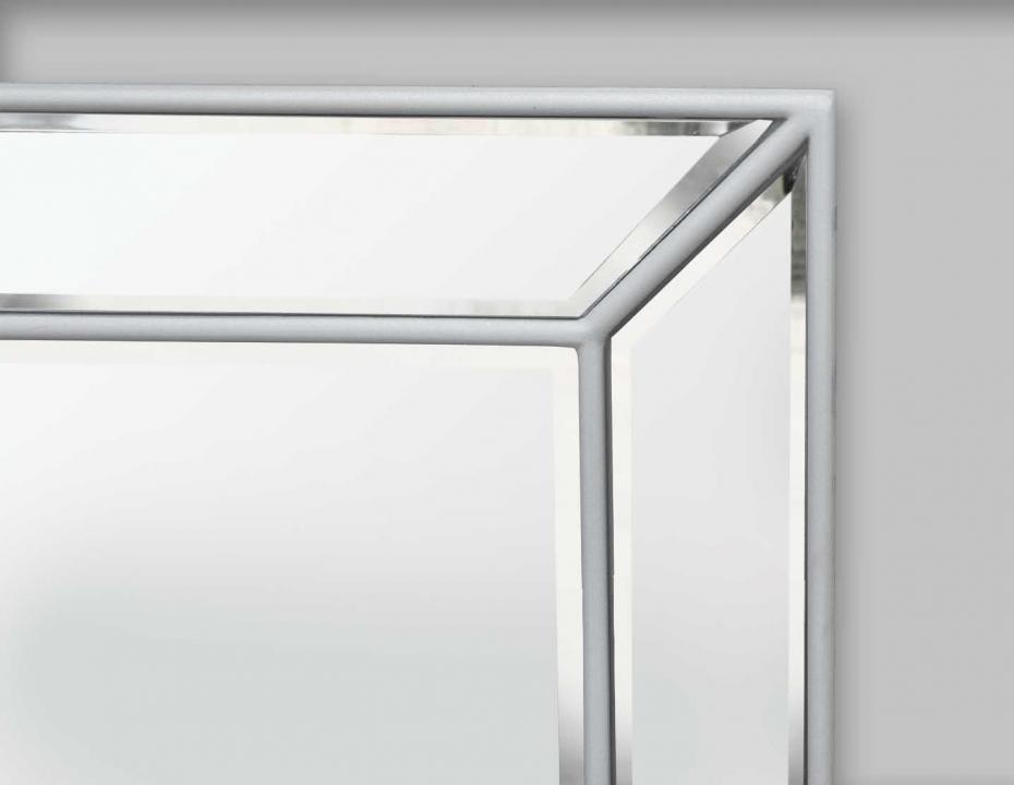 Spejl Pimlico Glass Panelled Wood Misty Hvid 79x112 cm