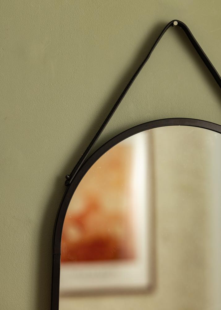 Spejl Trapani Sort 35x60 cm