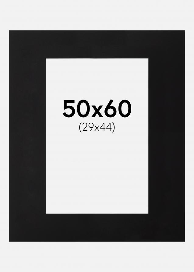 Passepartout Sort (Sort kerne) 50x60 cm (29x44)