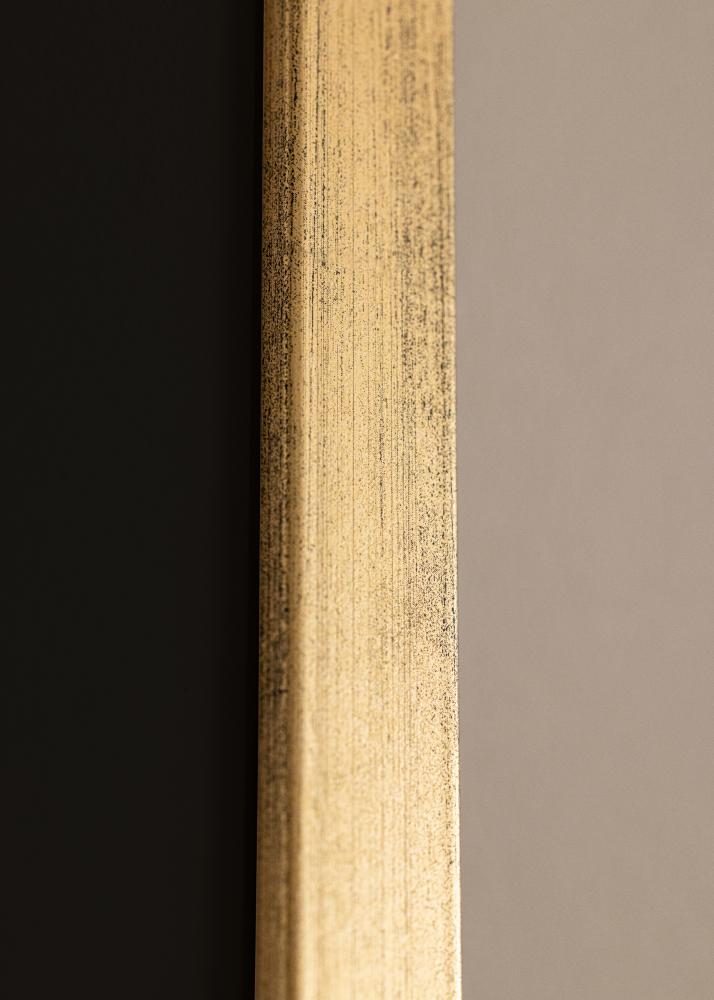 Ramme Stilren Guld 20x25 cm - Passepartout Sort 14x18 cm