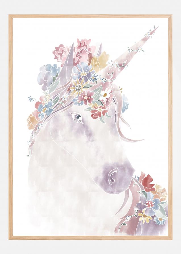 Unicorn Floral Plakat
