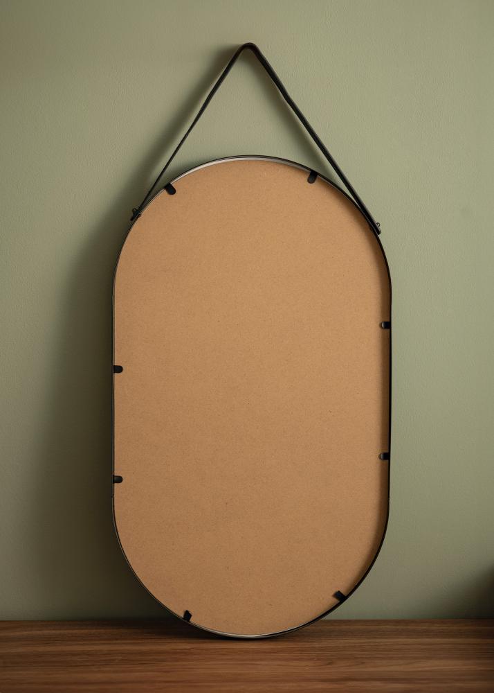 Spejl Trapani Sort 35x60 cm