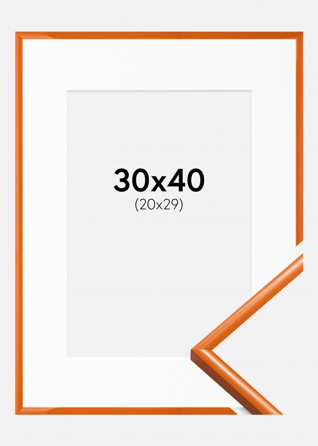 Ramme New Lifestyle Lys Orange 30x40 cm - Passepartout Hvid 21x30 cm