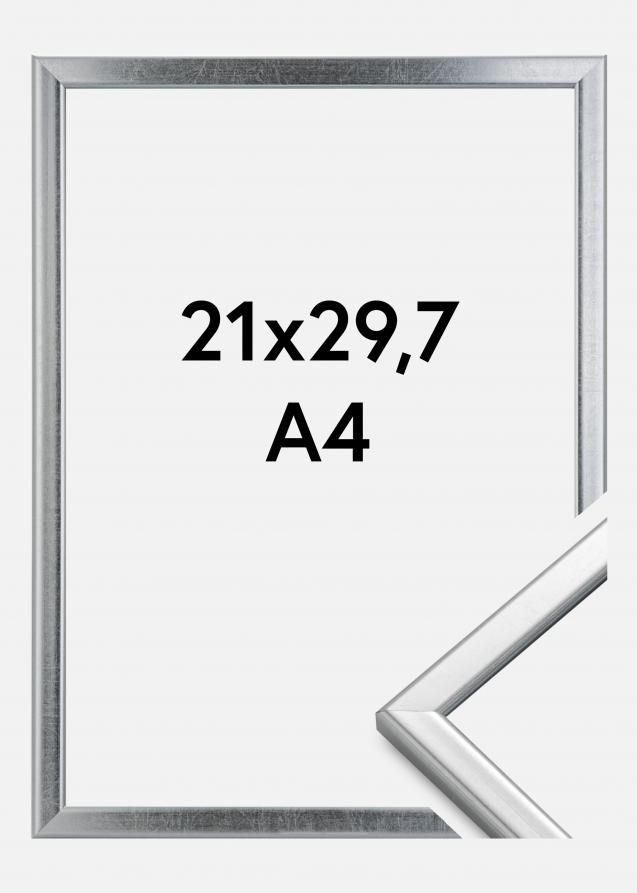 Ramme Slim Mat antirefleksglas Sølv 21x29,7 cm (A4)