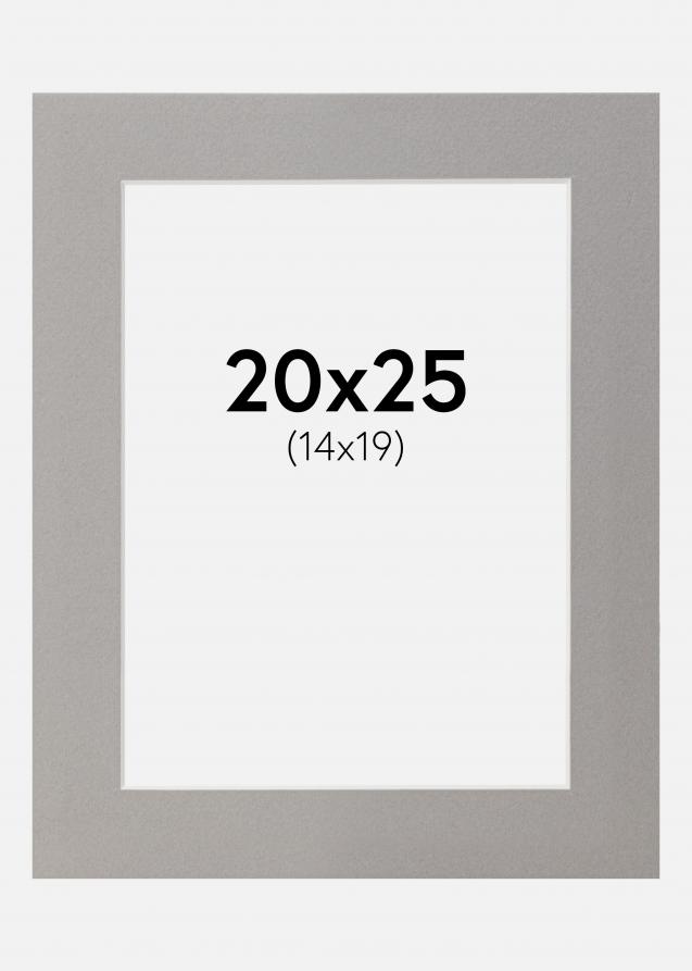 Passepartout Grå 20x25 cm (14x19)