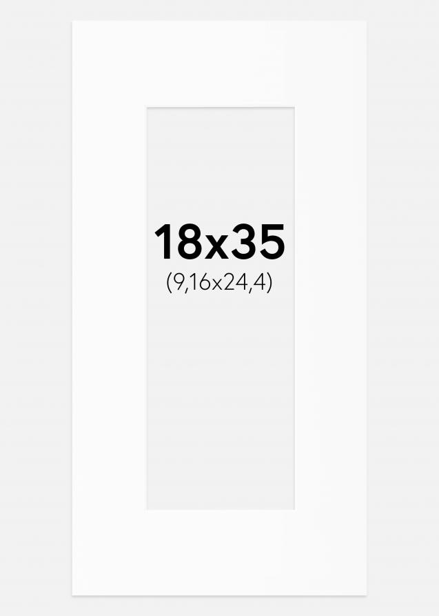Passepartout Hvid Standard (Hvid kerne) 18x35 cm (9,16x24,4)