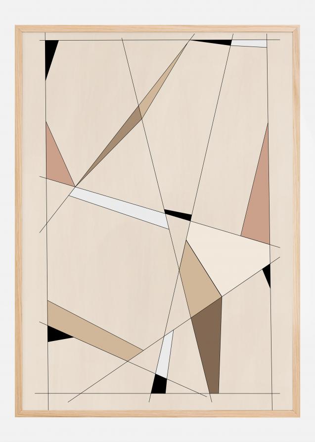 Geometric Beige art No.1 Plakat