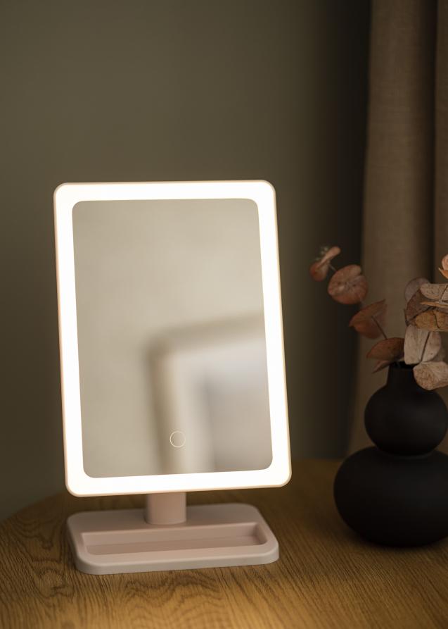 KAILA Makeupspejl LED Strip med Bluetoothhøjtaler Hvid 18x30 cm
