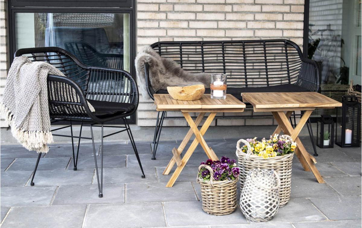 Sidebord Bilbao 50x50 cm - Teak