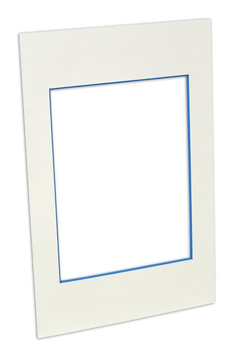 Passepartout Hvid (Blå kerne) - Bestilt efter mål