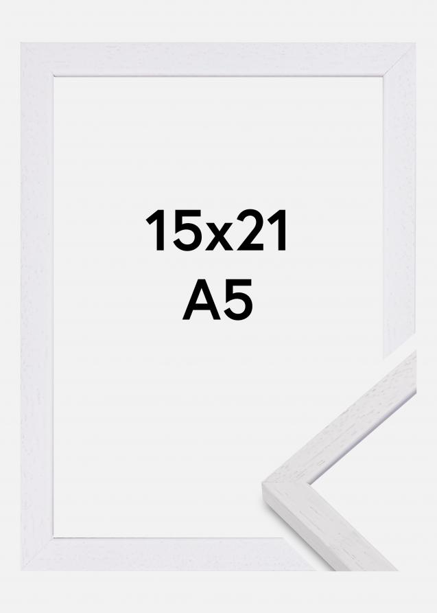 Ramme Glendale Mat antirefleksglas Hvid 15x21 cm (A5)