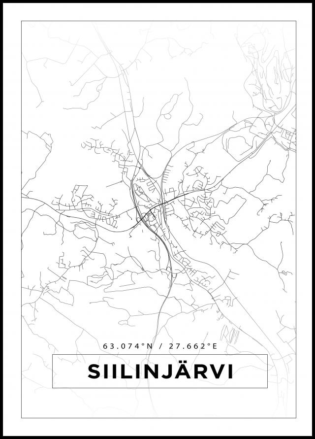 Kort - Siilinjärvi - Hvid Plakat
