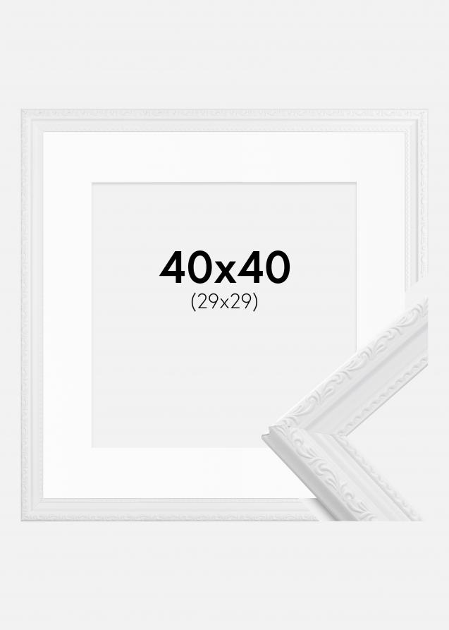 Ramme Abisko Hvid 40x40 cm - Passepartout Hvid 30x30 cm