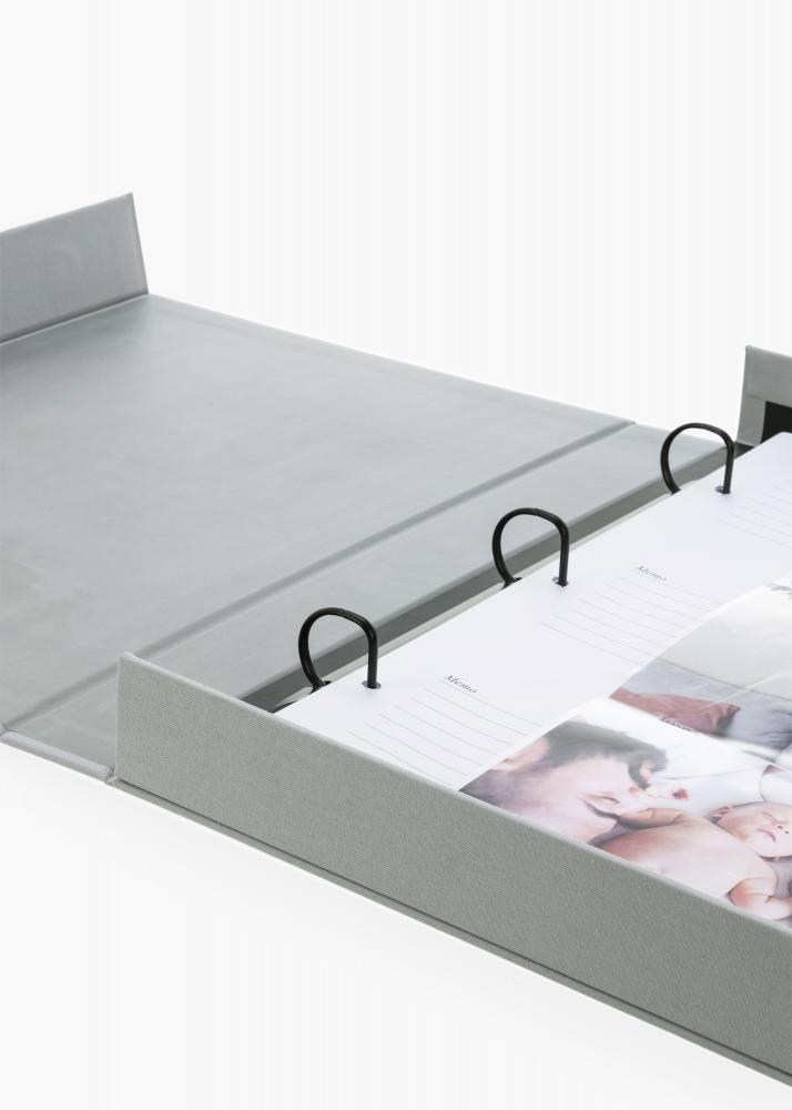 KAILA MEMORIES Grey XL - Coffee Table Photo Album - 60 Billeder i 11x15 cm