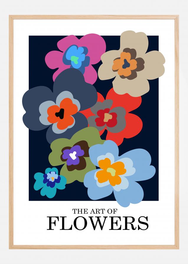 The Art Of Flowers Blue Plakat