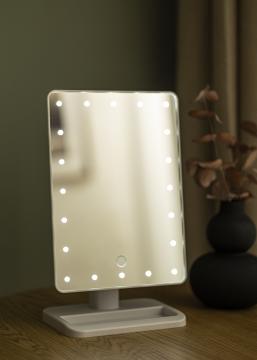 KAILA Makeupspejl LED med Bluetoothhjtaler Hvid 18x30 cm